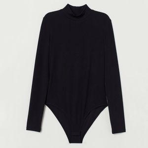 NWT Mock Turtleneck Body Bodysuit Black Medium
